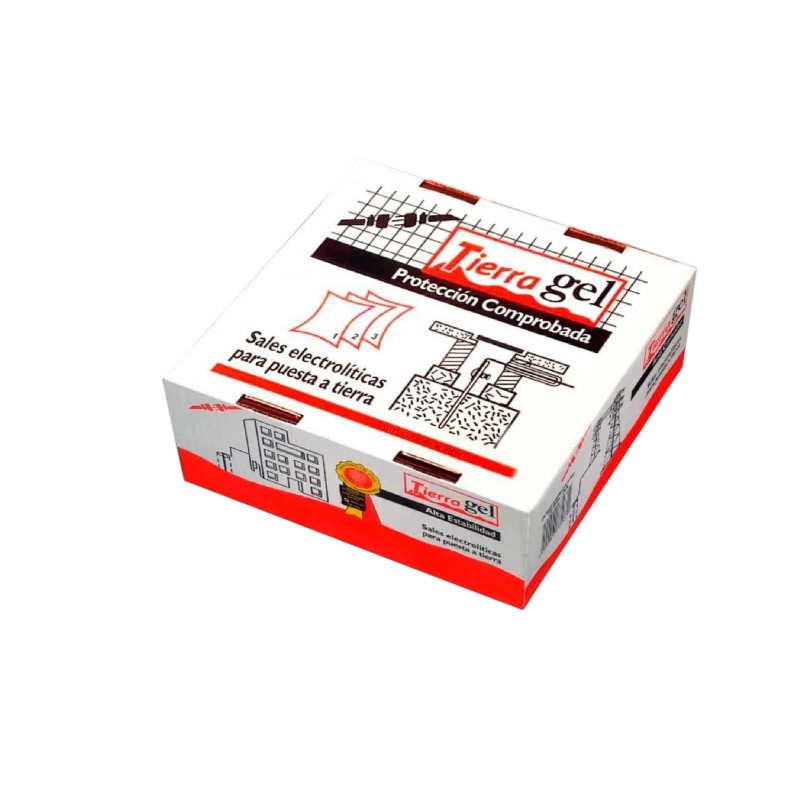 Caja de Tierragel, gel químico anticorrosivo de alta estabilidad para tratamiento de pozo a tierra